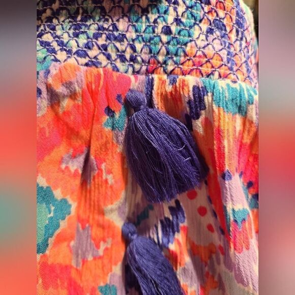 Lilly Pulitzer "Joelle" Off The Shoulder Tunic Dress, Printed Smocked | L - Picture 8 of 9